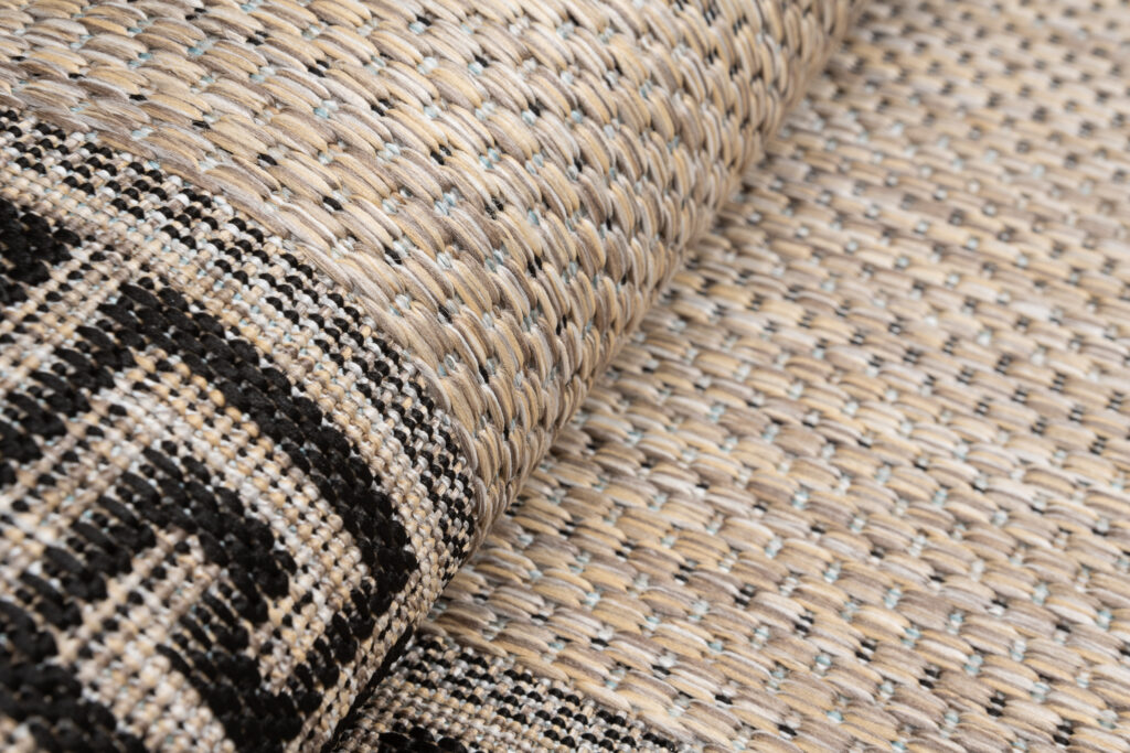Alfombra de Pasillo Melissa Marrón Negro Zigzag Indoor Outdoor