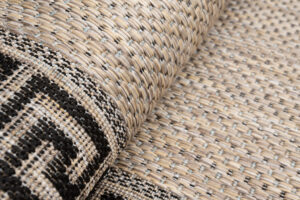 Alfombra de Pasillo Melissa Marrón Negro Zigzag Indoor Outdoor