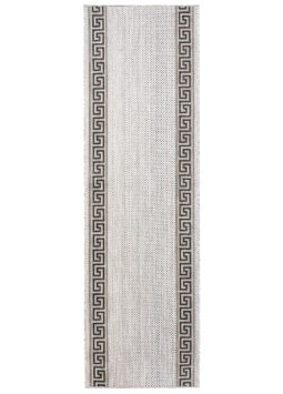 Alfombra de Pasillo Melissa Gris Negro Zigzag Indoor Outdoor