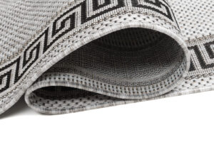 Alfombra de Pasillo Melissa Gris Negro Zigzag Indoor Outdoor