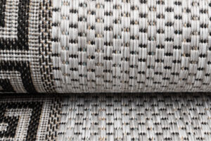 Alfombra de Pasillo Melissa Gris Negro Zigzag Indoor Outdoor