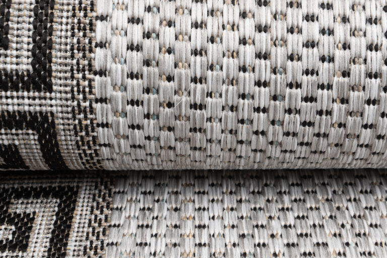 Alfombra de Pasillo Melissa Gris Negro Zigzag Indoor Outdoor