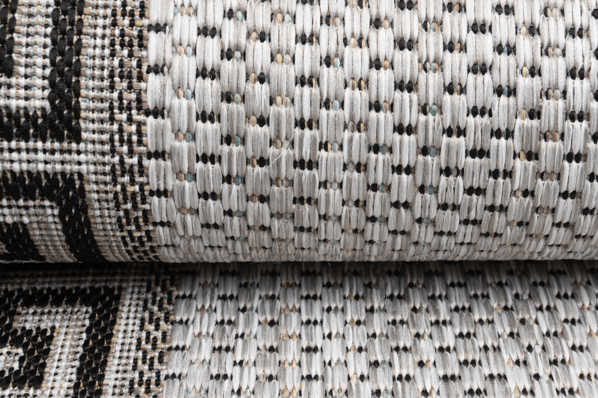 Alfombra de Pasillo Melissa Gris Negro Zigzag Indoor Outdoor