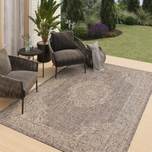 Alfombra Exterior Melissa Marrón Vintage