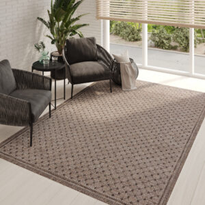 Alfombra Exterior Melissa Marrón Rombos