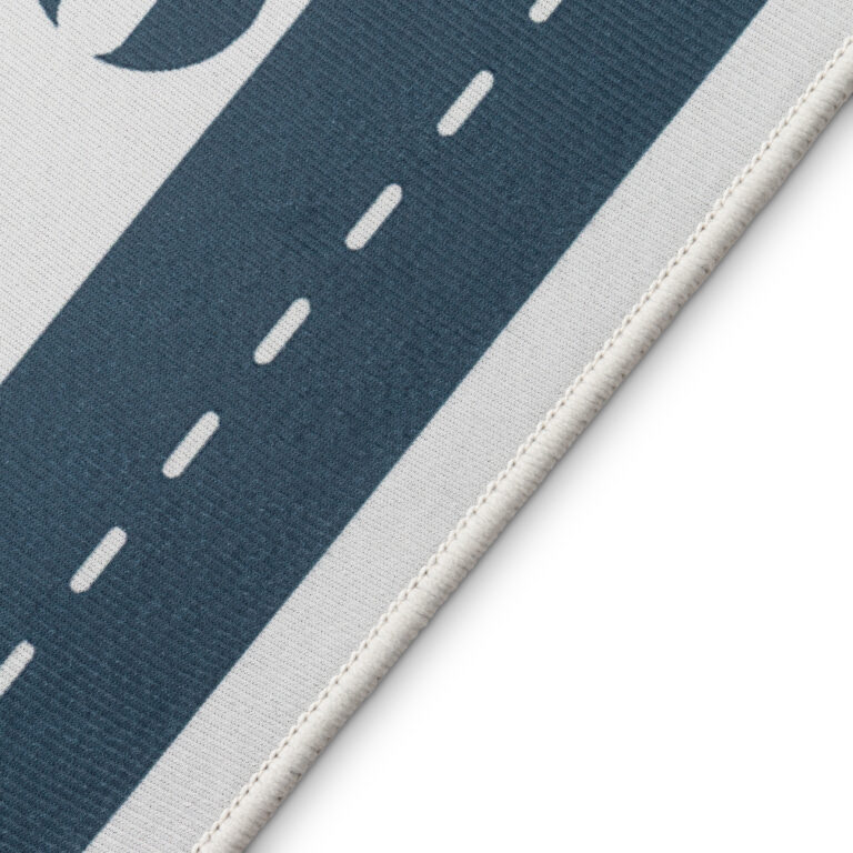 Alfombra Infantil Snooki Ciudad Gris Azul Marino Antideslizante