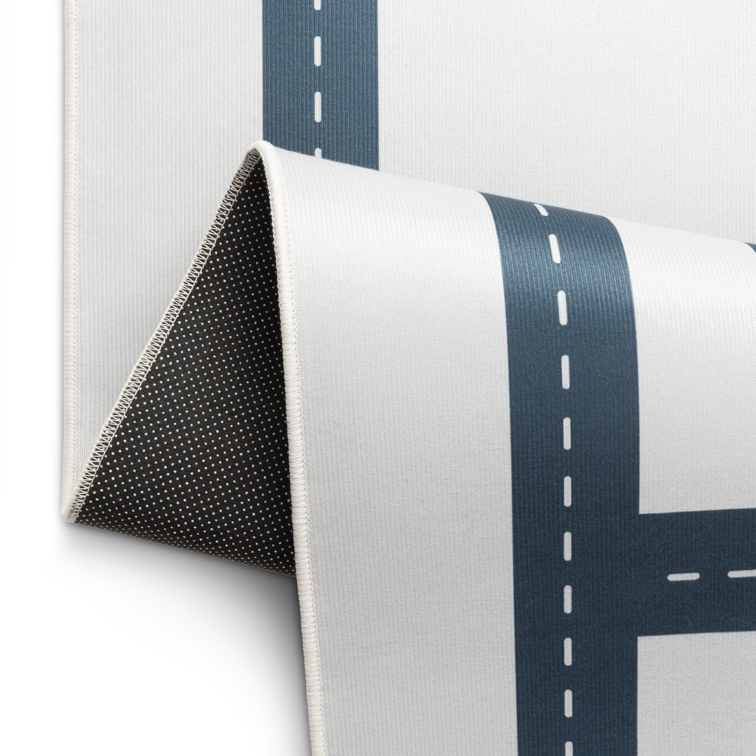 Alfombra Infantil Snooki Ciudad Gris Azul Marino Antideslizante