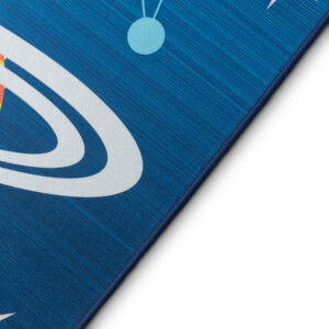 Alfombra Infantil Snooki Cohetes Azul Marino Antideslizante