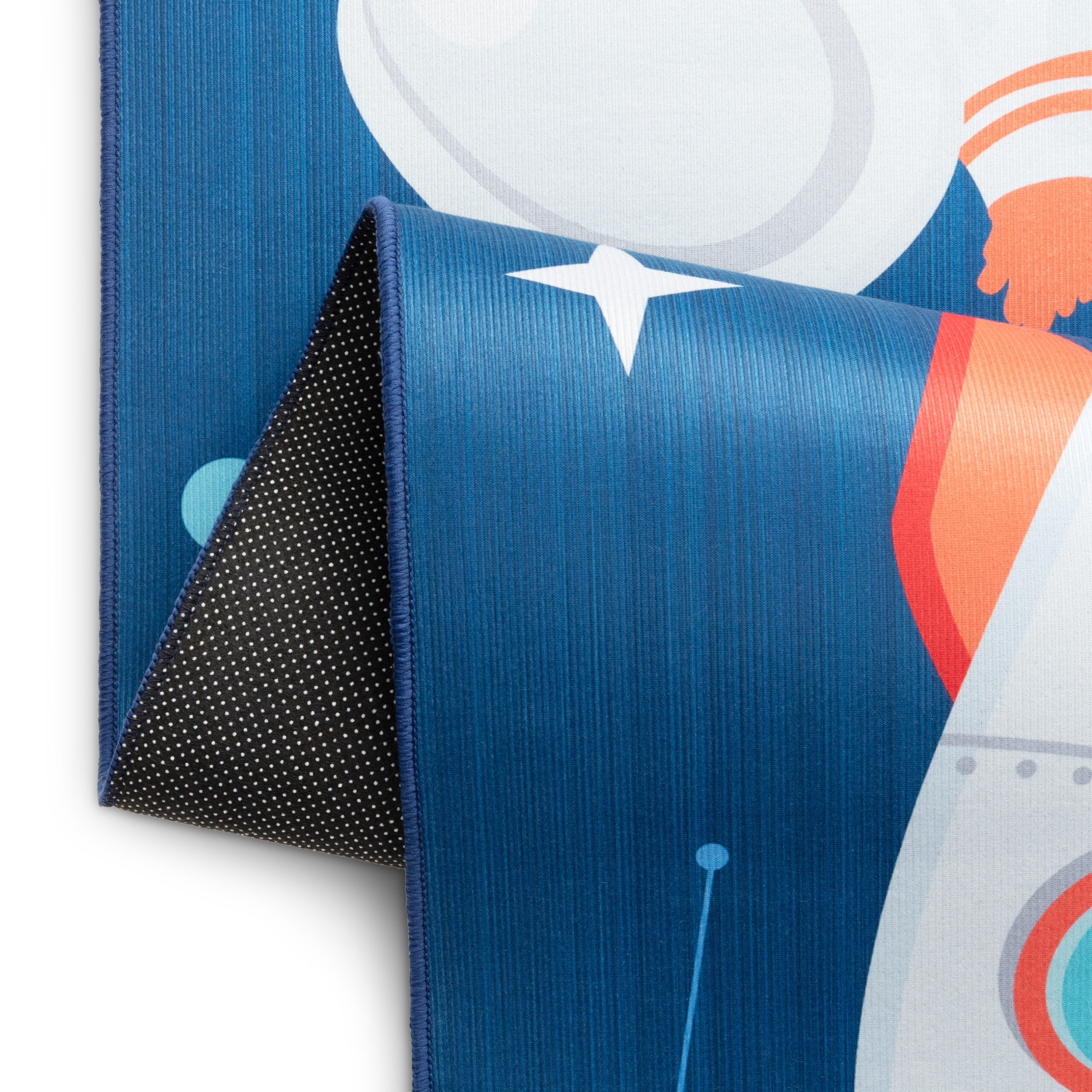 Alfombra Infantil Snooki Cohetes Azul Marino Antideslizante