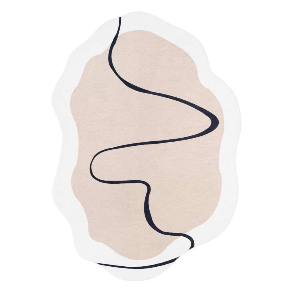 Alfombra Wisp Con Forma Irregular Beige