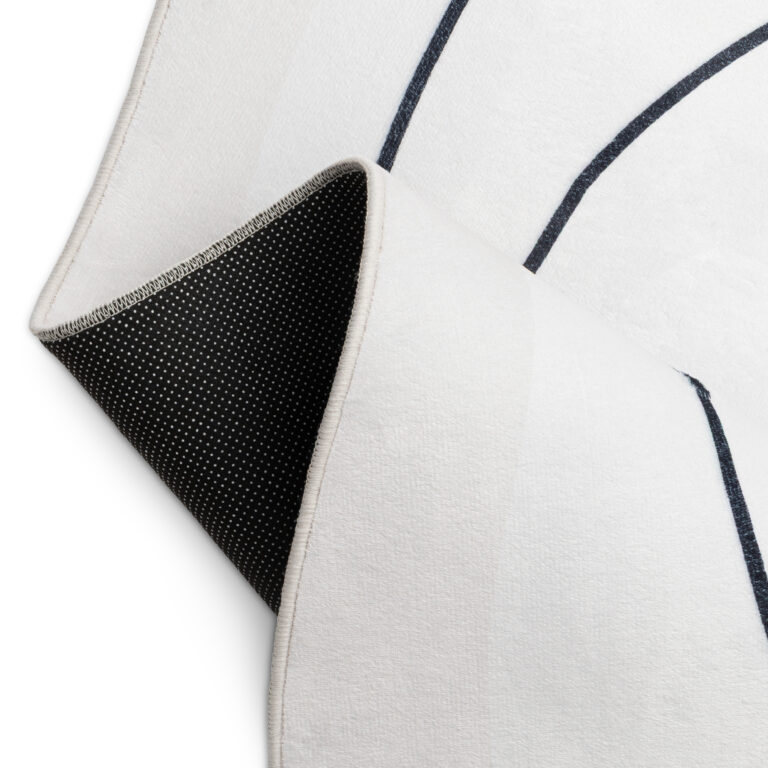 Alfombra Wisp Con Forma Irregular Blanco Líneas