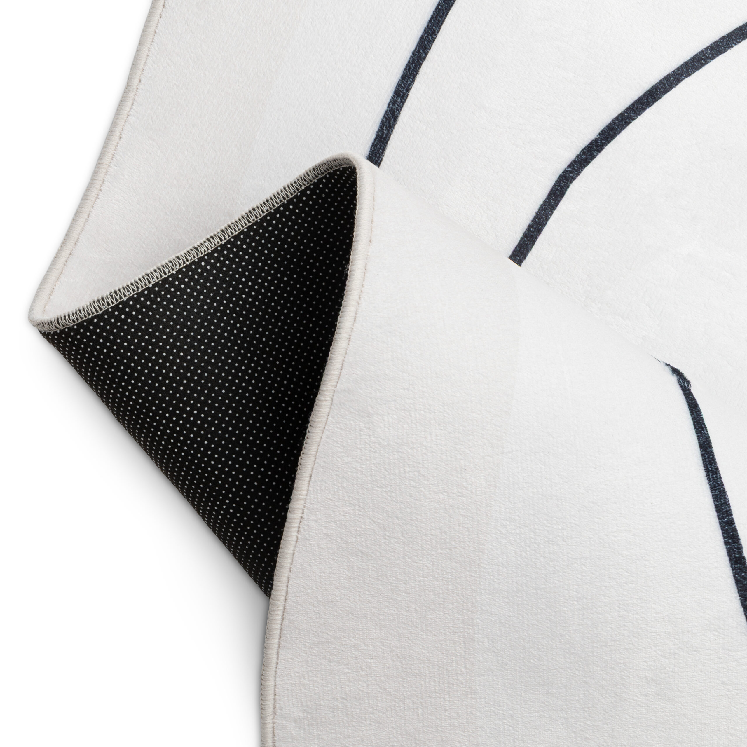 Alfombra Wisp Con Forma Irregular Blanco Líneas