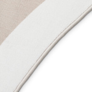 Alfombra Wisp Con Forma Irregular Beige Líneas