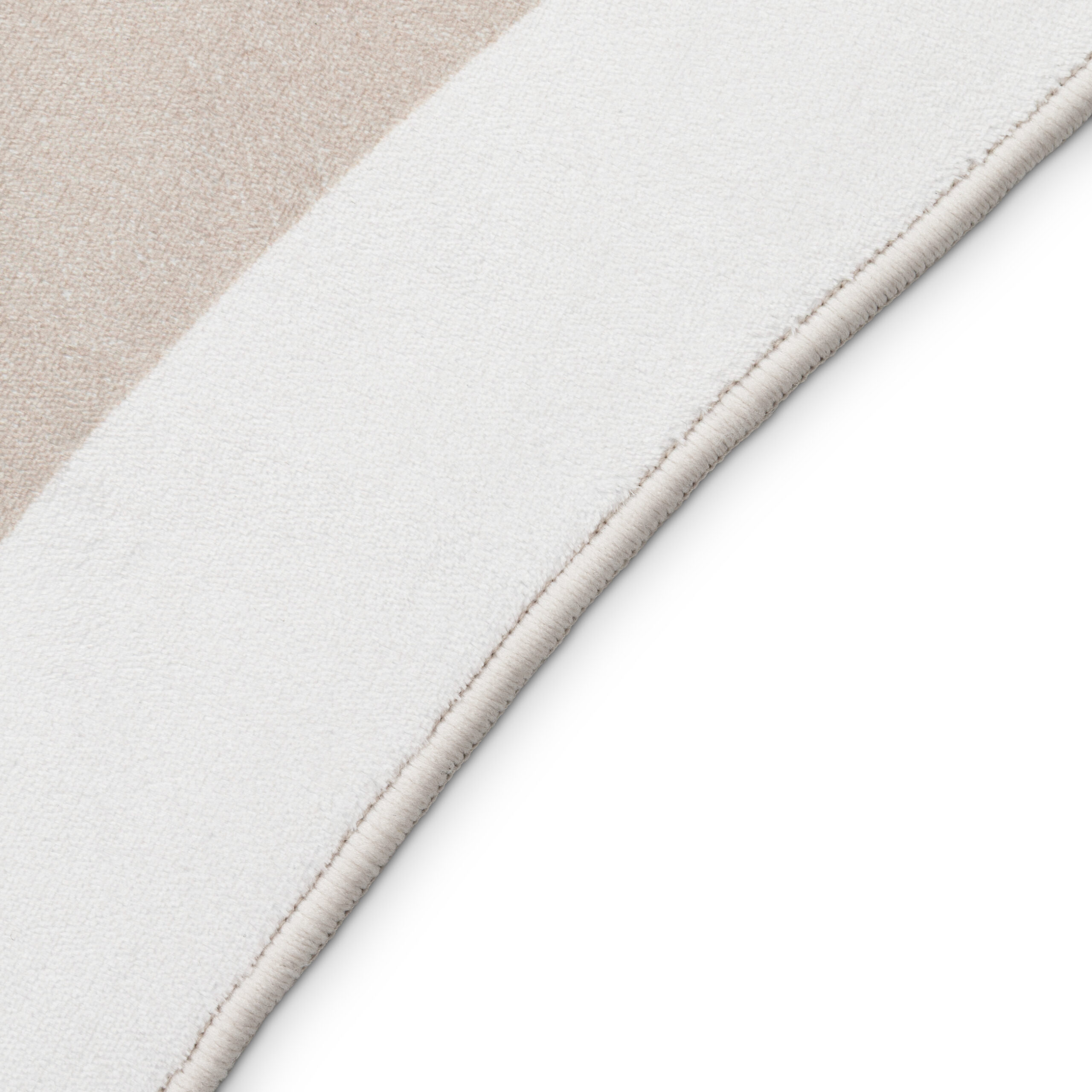 Alfombra Wisp Con Forma Irregular Beige Líneas