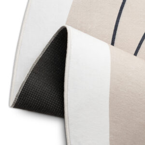 Alfombra Wisp Con Forma Irregular Beige Líneas