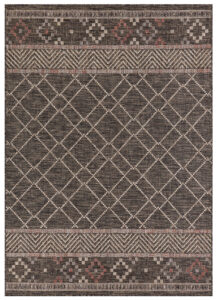 Alfombra Exterior Melissa Marrón Oscuro Geométrico