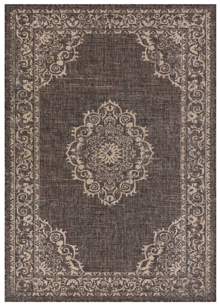 Alfombra Exterior Melissa Marrón Oscuro Vintage