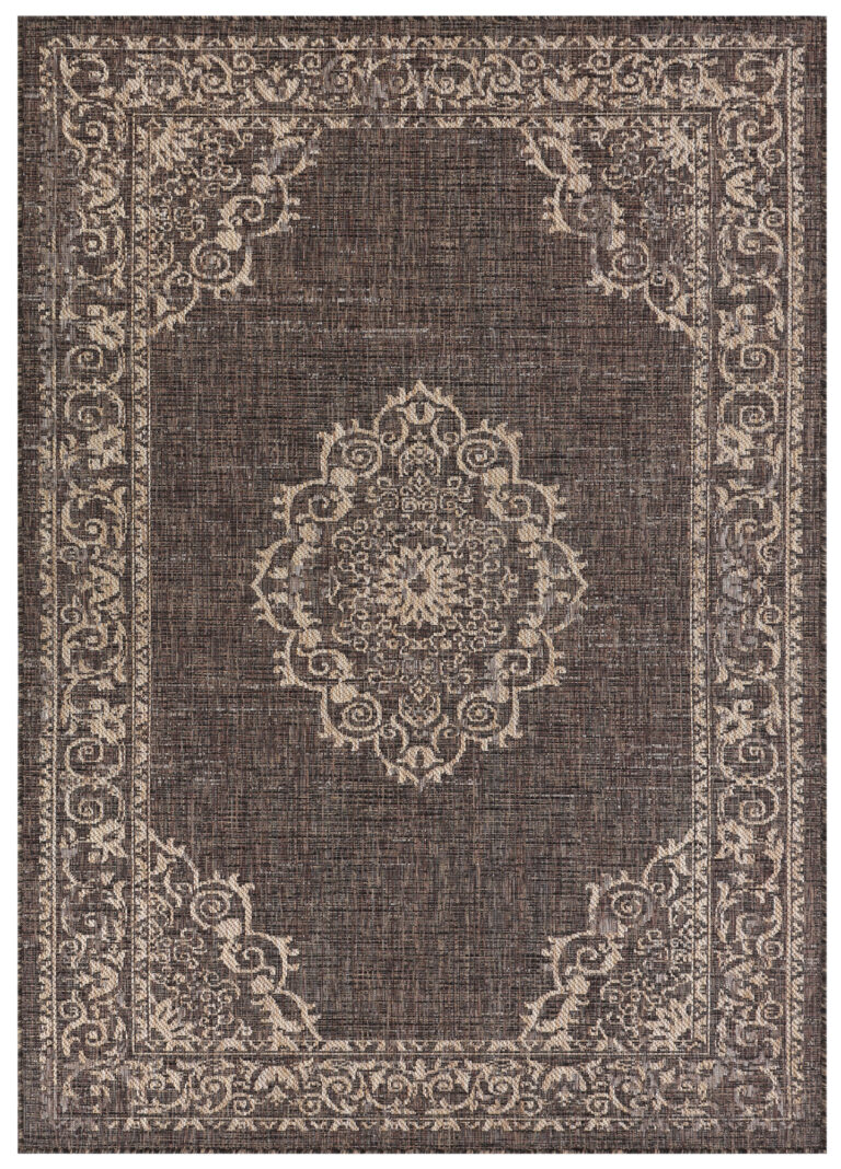 Alfombra Exterior Melissa Marrón Oscuro Vintage