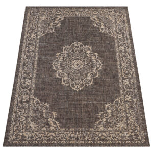 Alfombra Exterior Melissa Marrón Oscuro Vintage