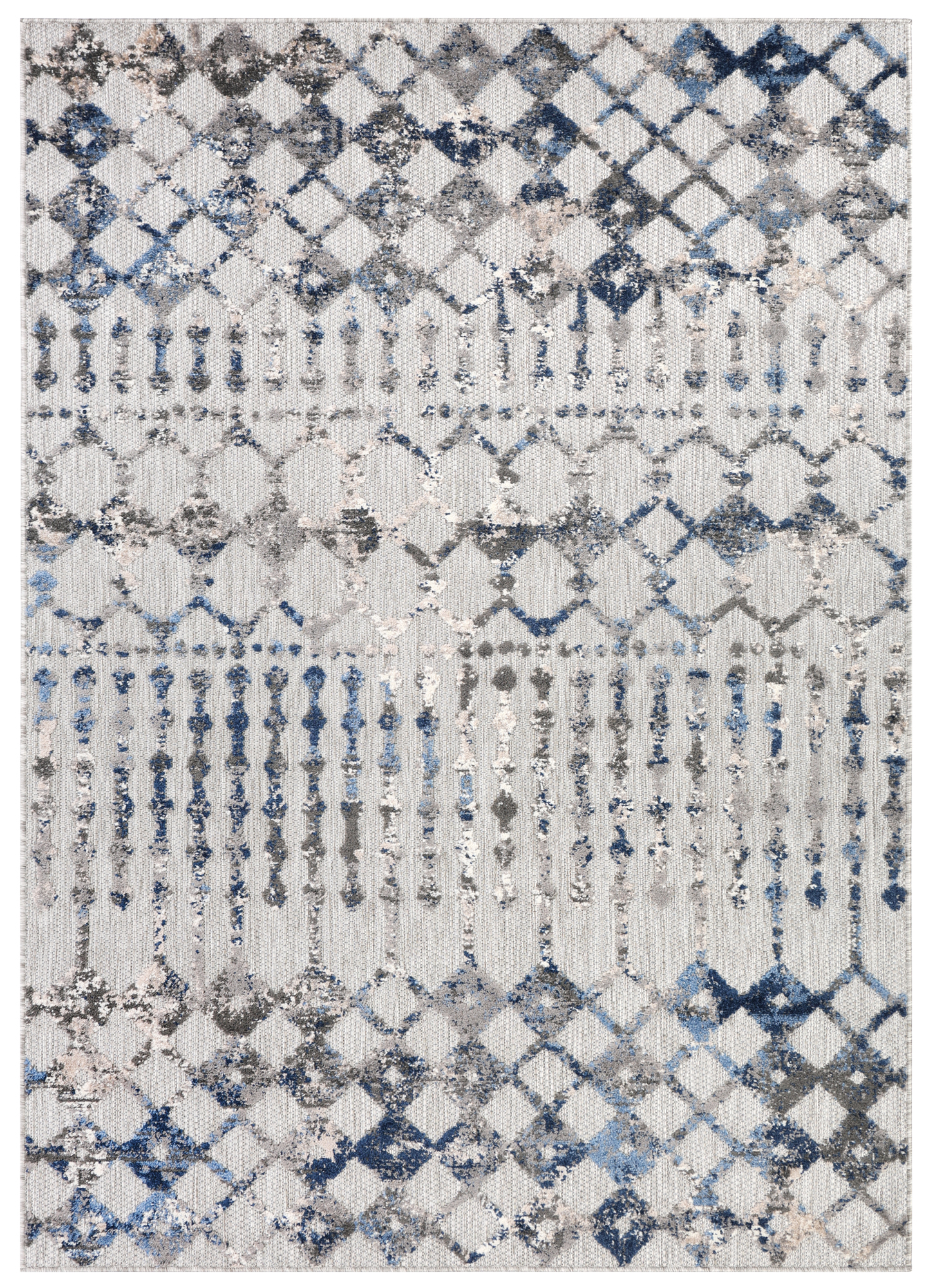 Alfombra Exterior Patio Gris Geométrico