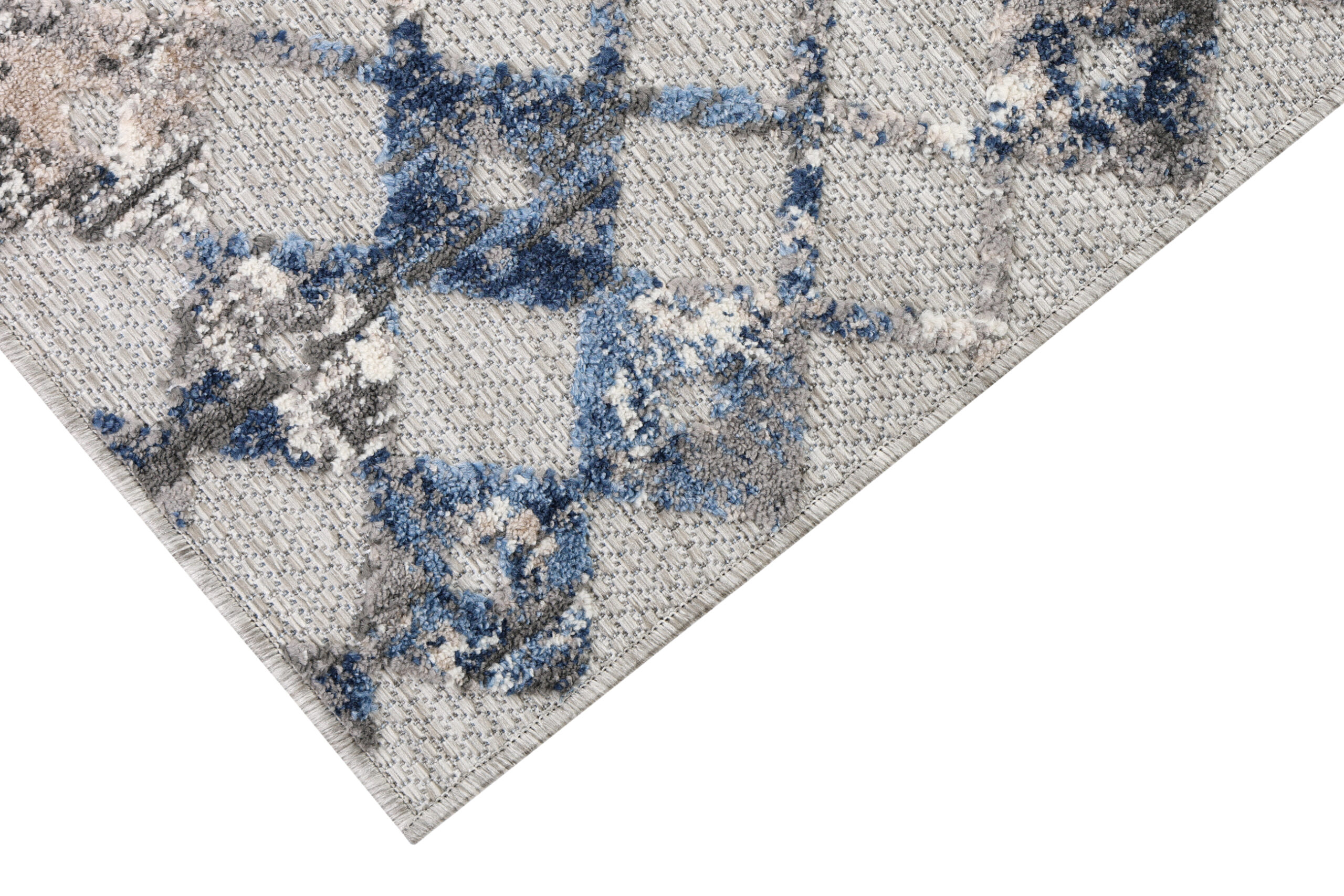 Alfombra Exterior Patio Gris Geométrico