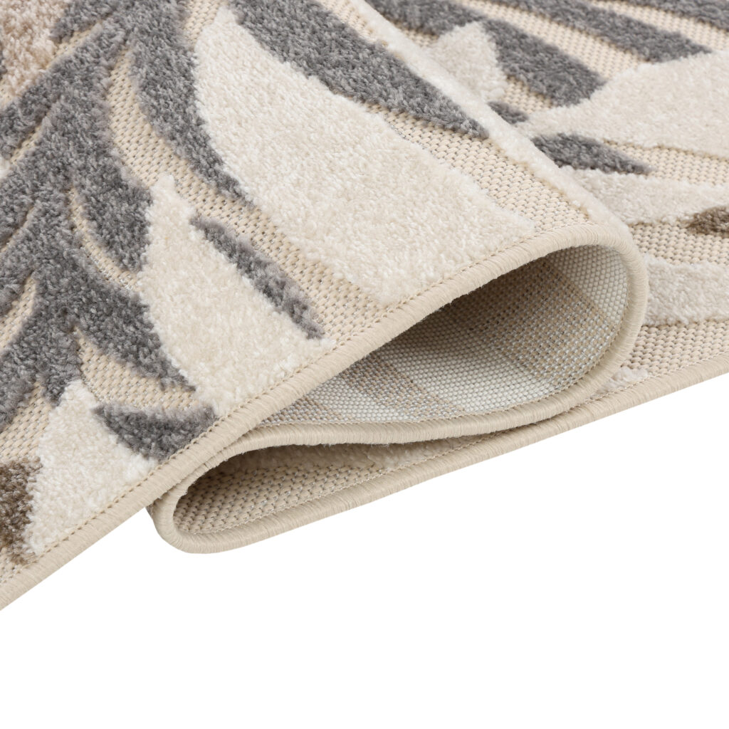Alfombra Exterior Patio Beige Hojas