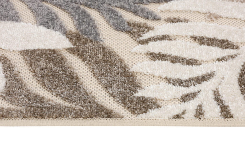 Alfombra Exterior Patio Beige Hojas