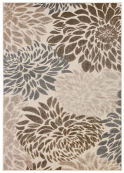 Alfombra Exterior Patio Beige Flores
