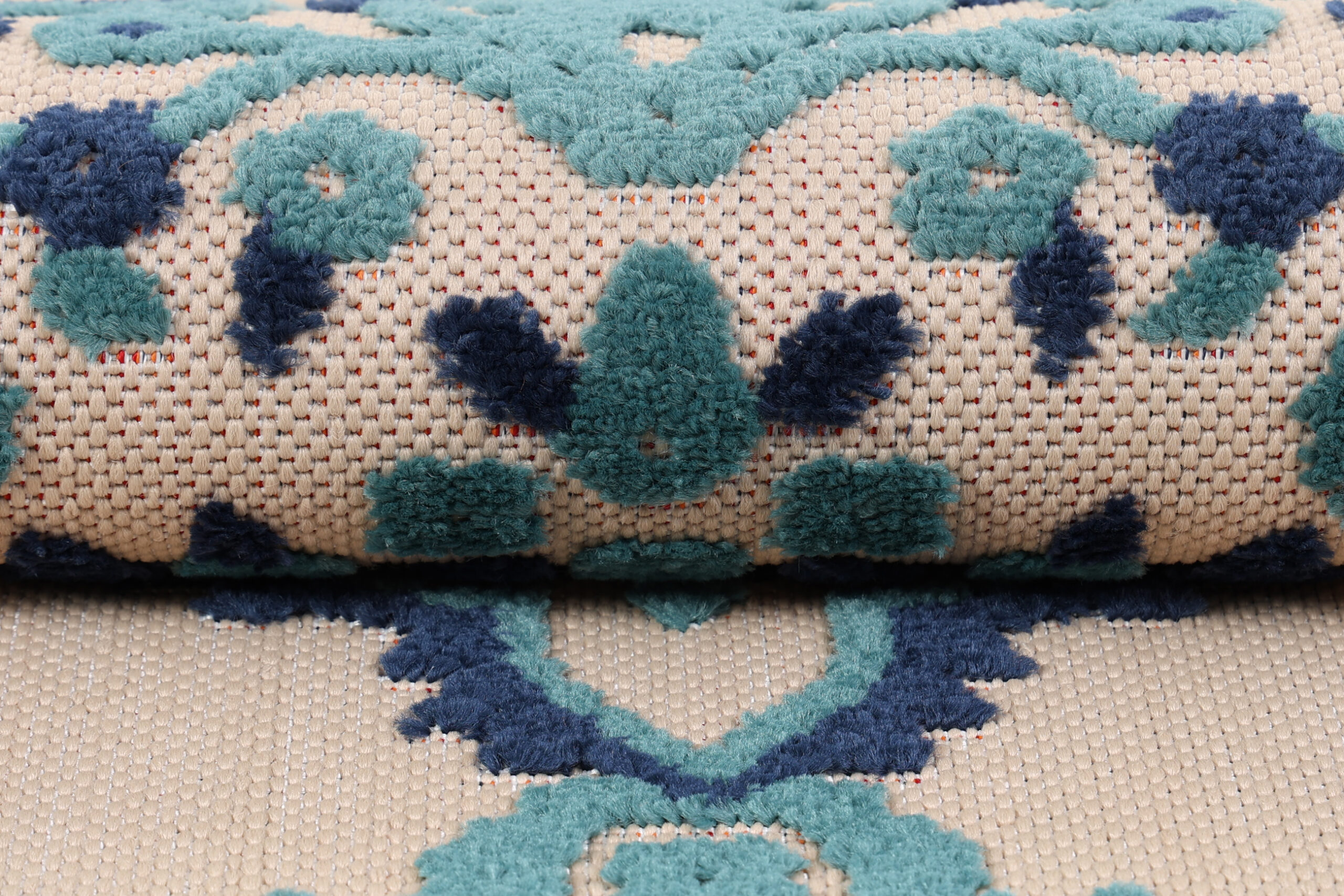 Alfombra Exterior Patio Azul Roseta