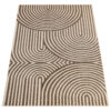 Alfombra Exterior Patio Beige Crema Líneas