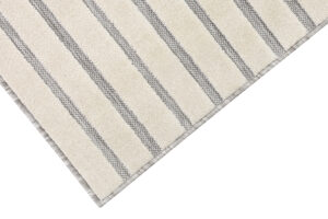 Alfombra Exterior Patio Crema Gris Líneas