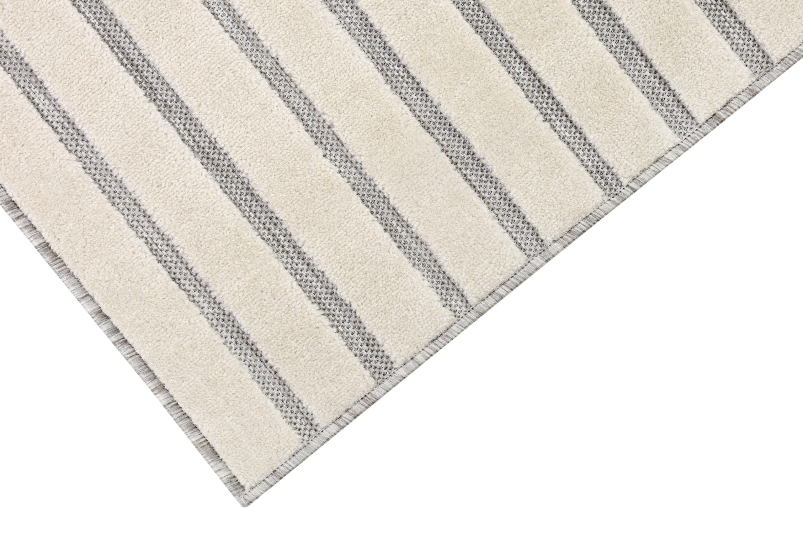 Alfombra Exterior Patio Crema Gris Líneas