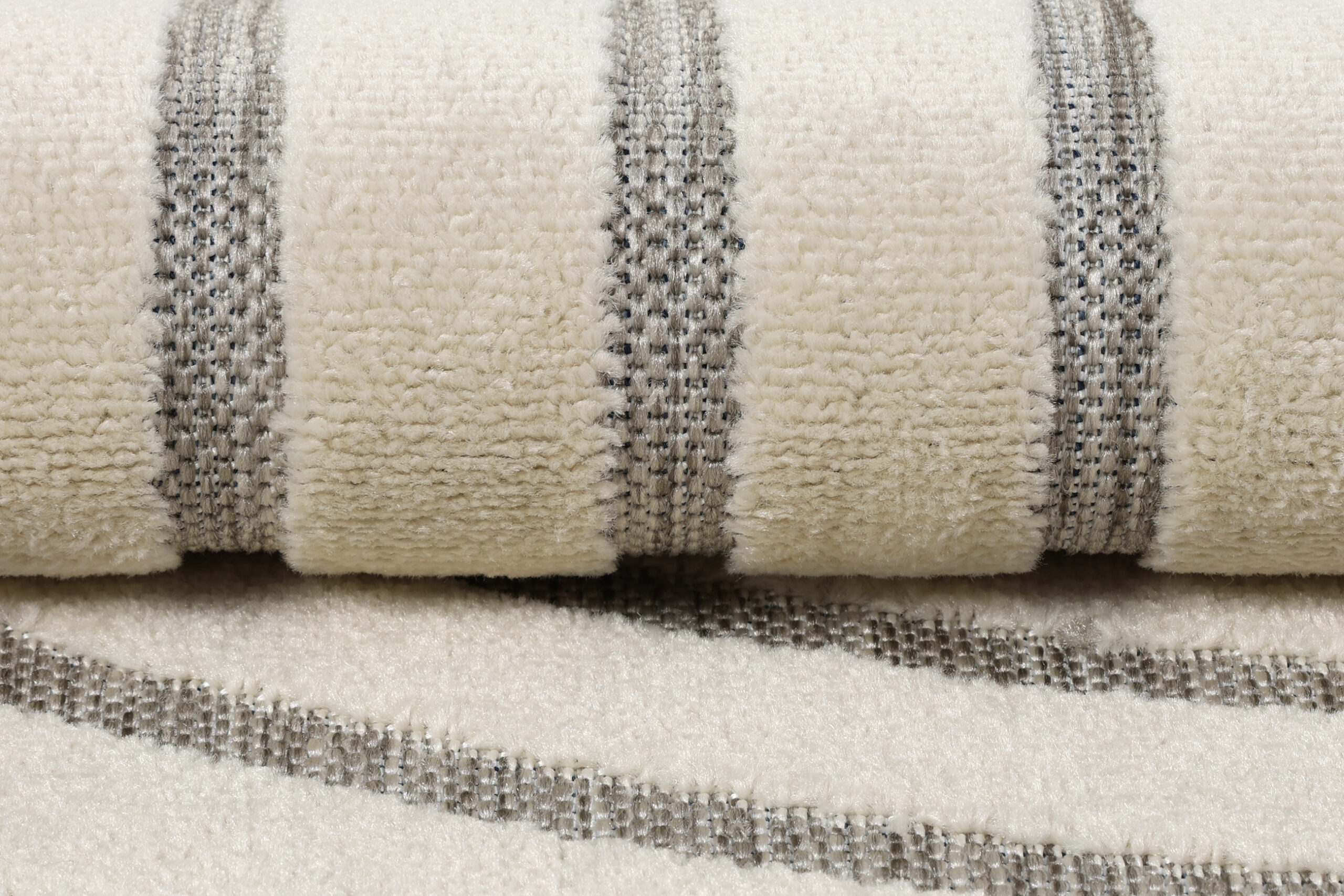 Alfombra Exterior Patio Crema Gris Líneas