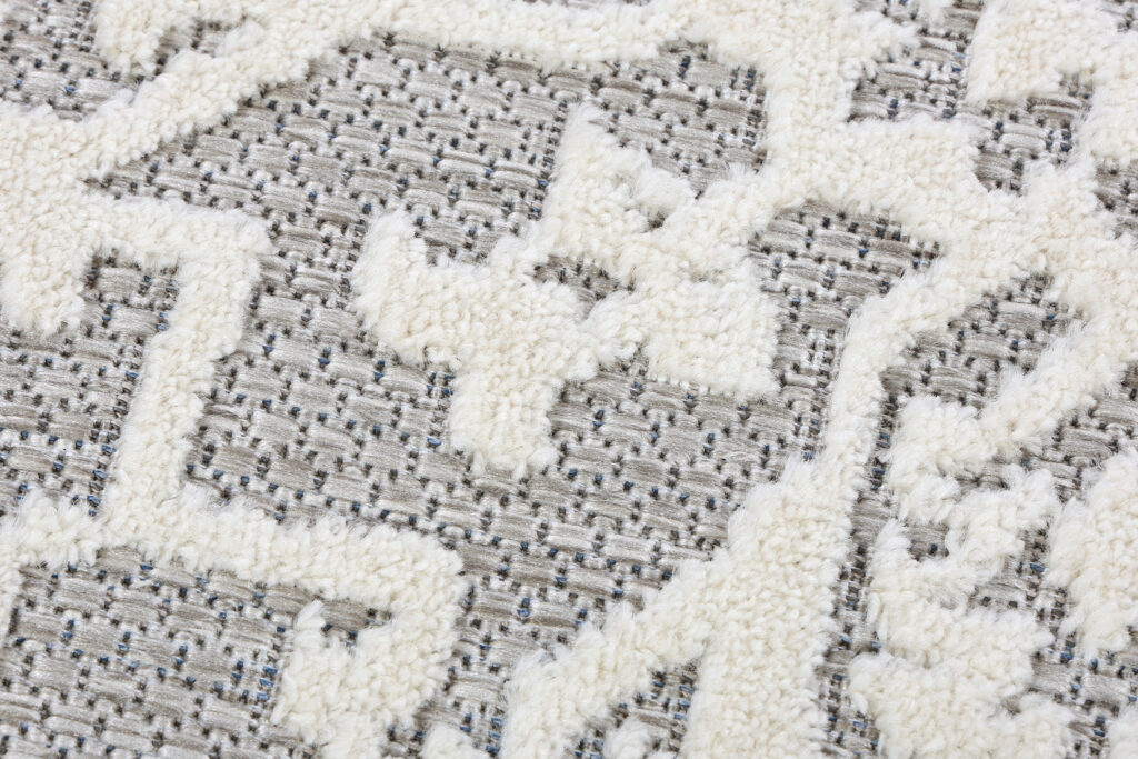 Alfombra Exterior Patio Gris Crema Ornamentales