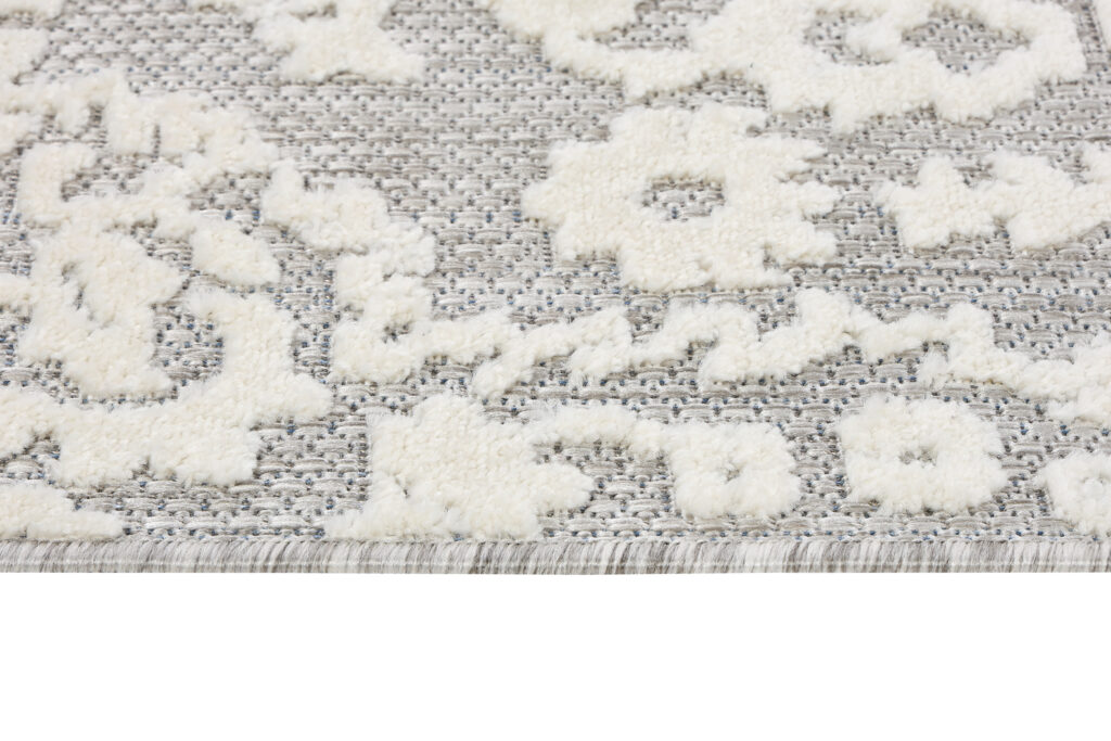 Alfombra Exterior Patio Gris Crema Ornamentales