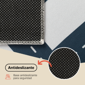 Alfombra Infantil Snooki Ciudad Gris Azul Marino Antideslizante