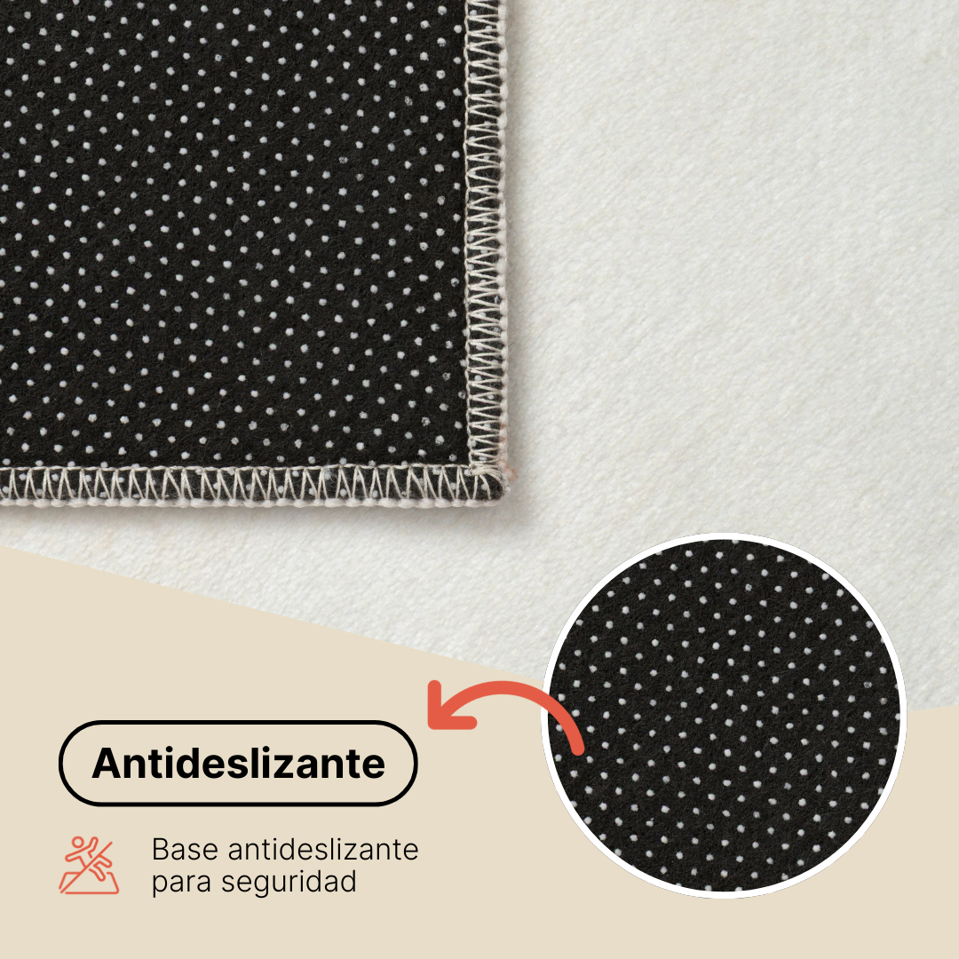 Alfombra Wisp Con Forma Irregular Beige Líneas