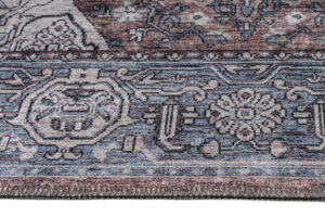Alfombra Dubai Azul Marino Vintage Antideslizante