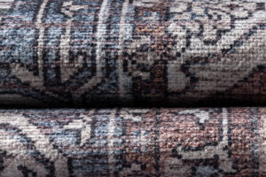 Alfombra Dubai Azul Marino Vintage Antideslizante