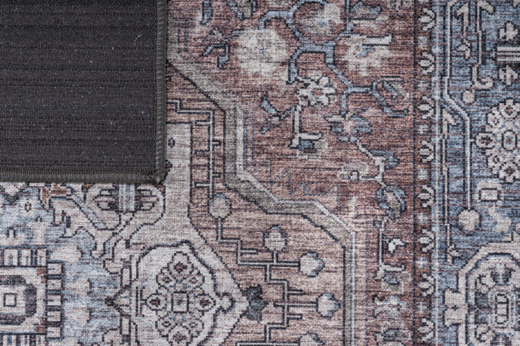 Alfombra Dubai Azul Marino Vintage Antideslizante