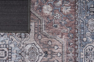 Alfombra Dubai Azul Marino Vintage Antideslizante