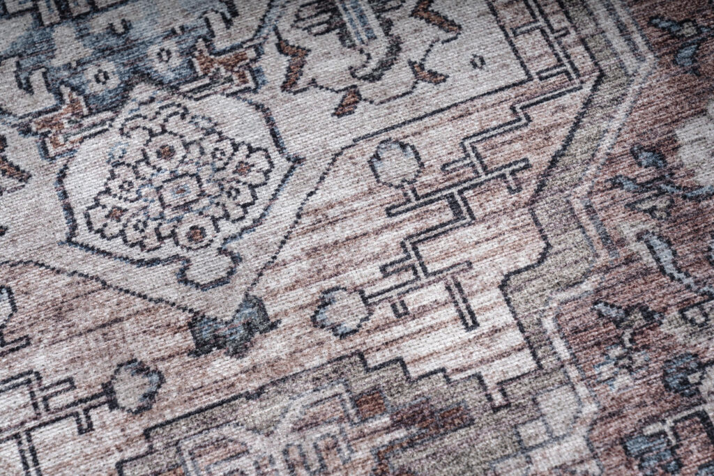 Alfombra Dubai Azul Marino Vintage Antideslizante