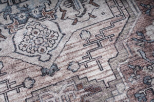 Alfombra Dubai Azul Marino Vintage Antideslizante