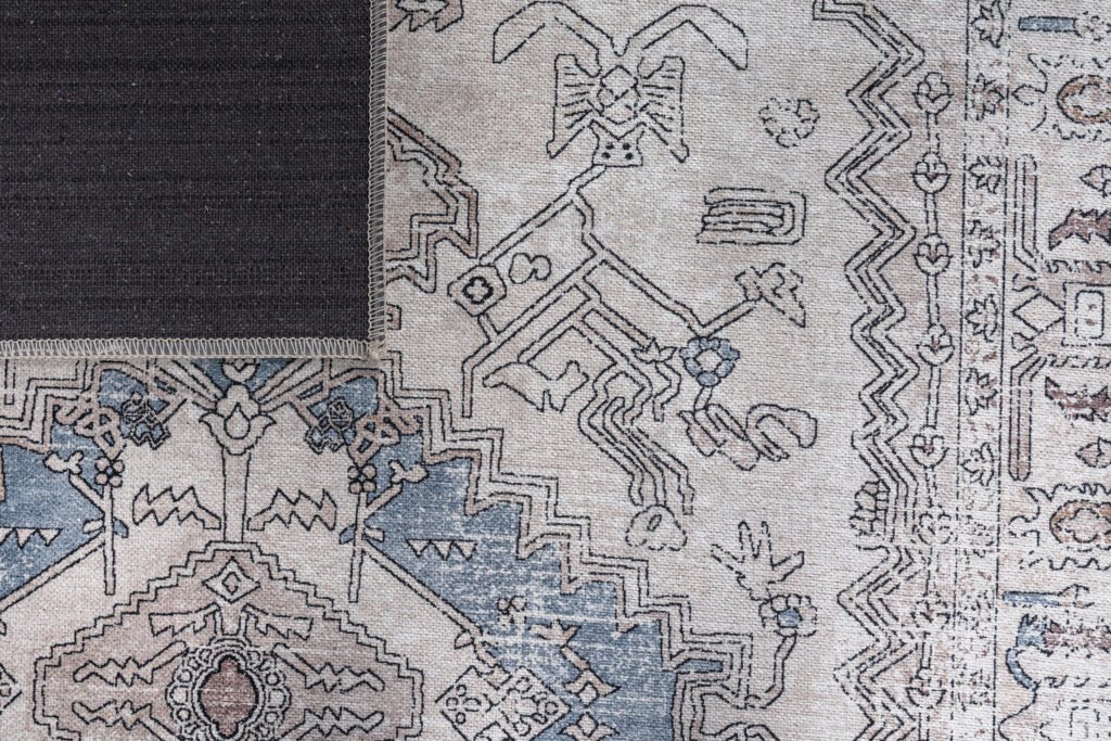 Alfombra Dubai Gris Beige Vintage Antideslizante