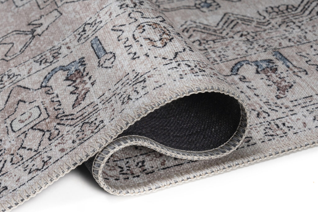 Alfombra Dubai Gris Beige Vintage Antideslizante