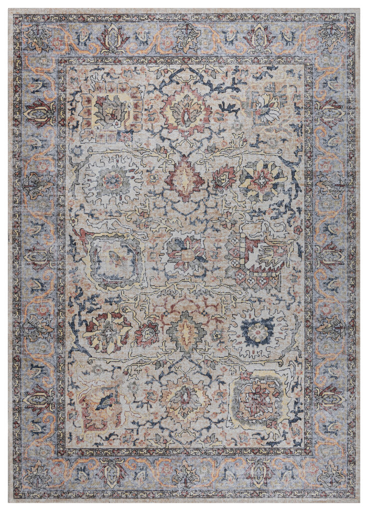 Alfombra Dubai Multicolor Ornamentos Antideslizante