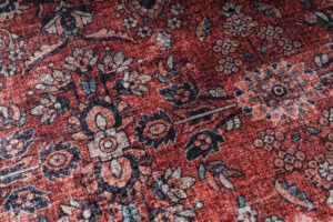 Alfombra Dubai Roja Ornamentos Antideslizante