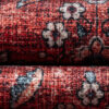 Alfombra Dubai Roja Ornamentos Antideslizante