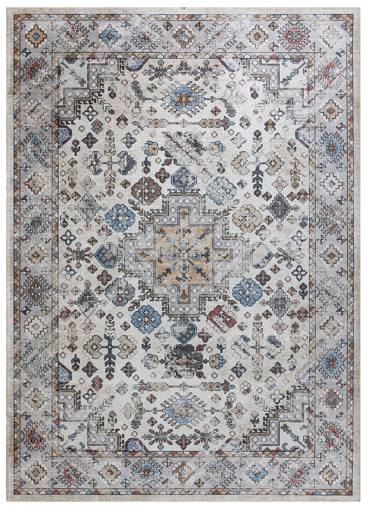 Alfombra Dubai Multicolor Vintage Antideslizante