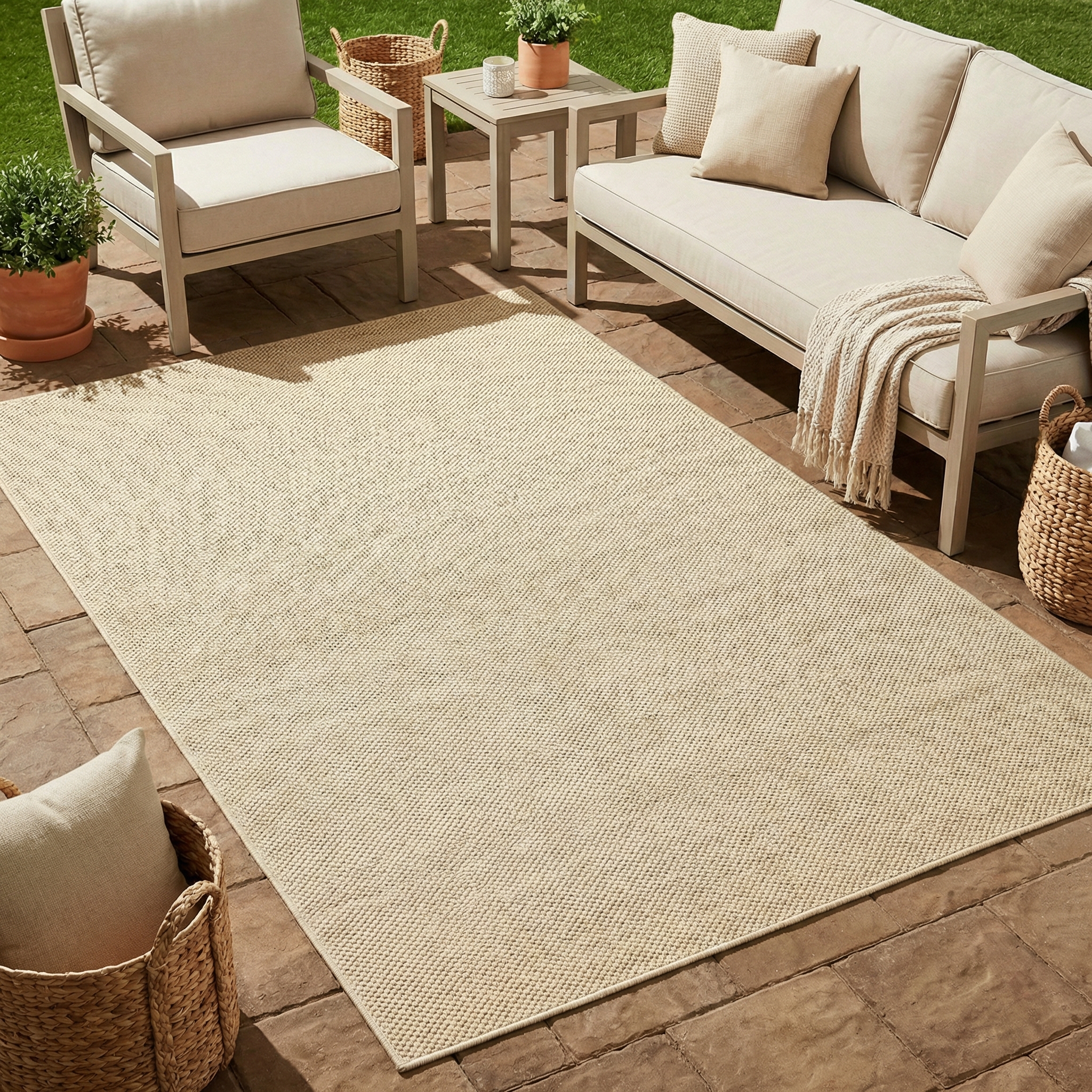 Alfombra Exterior Calma Beige